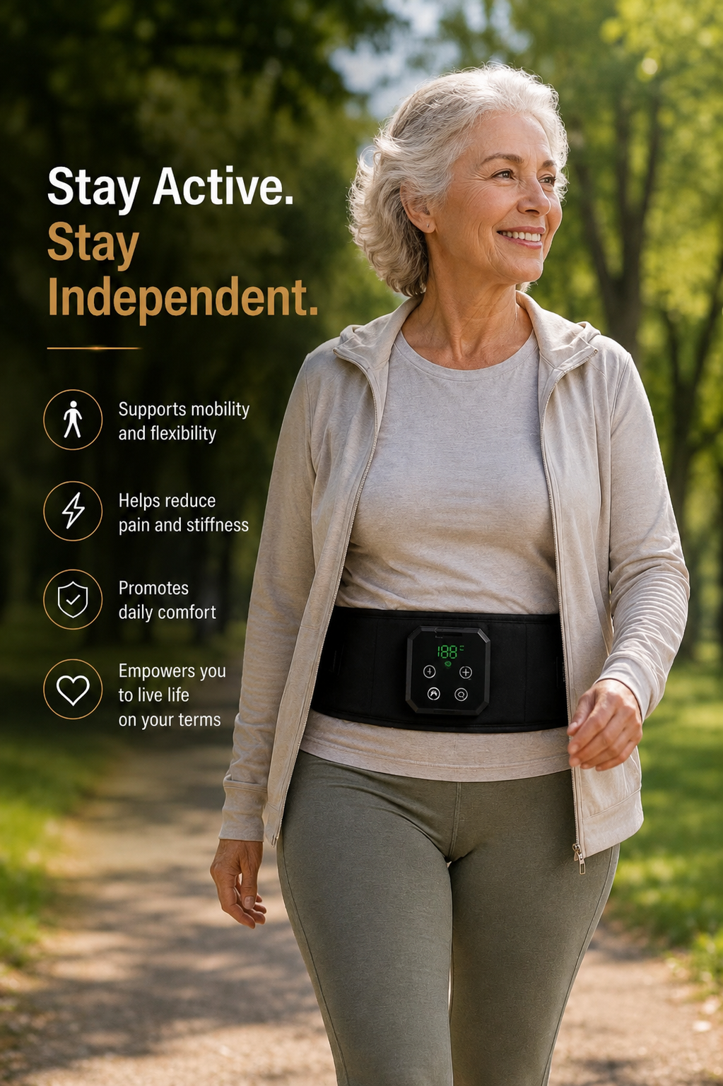 KOVA Dual — 4-in-1 Recovery Belt | Heat, Cold, Compression & Massage